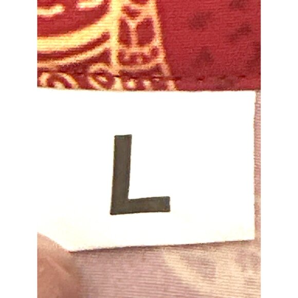 CCC Vintage Red Elephant Print Long Sleeve Button Up Shirt Stylish Travel India - Picture 6 of 8